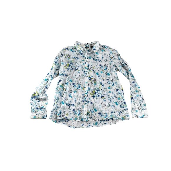 Eddie Bauer Womens Long Sleeve Floral Button-Up Shirt Multicolor XL - Picture 4 of 11